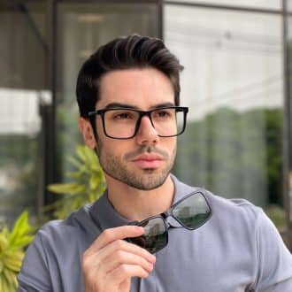 safine com br oculos 2 em 1 clip on masculino retangular azul escuro dave 3