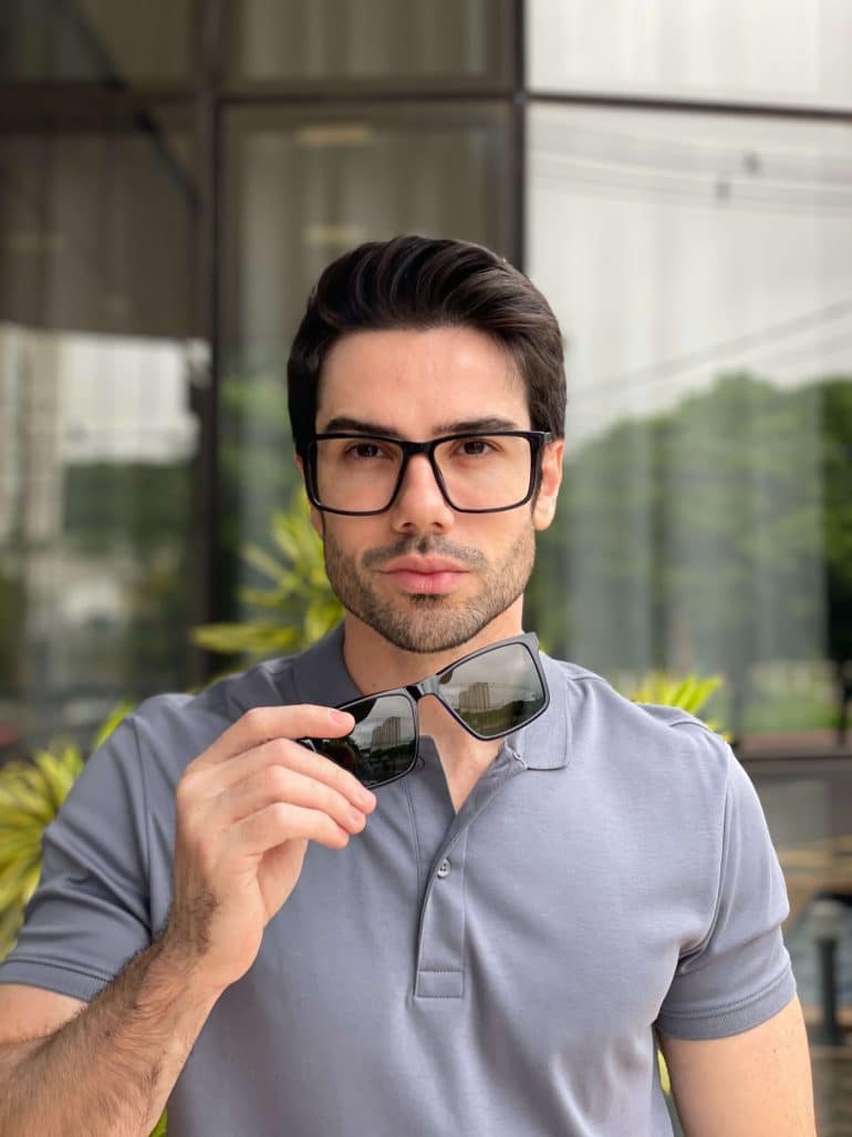 safine com br oculos 2 em 1 clip on masculino retangular azul escuro dave 4