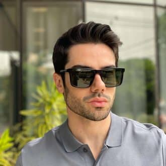 safine com br oculos 2 em 1 clip on masculino retangular azul escuro dave 7
