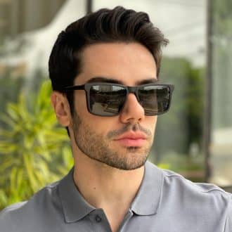 safine com br oculos 2 em 1 clip on masculino retangular preto fosco dave 6
