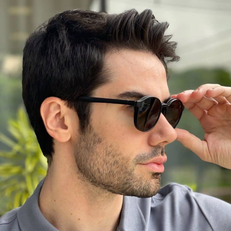 safine com br oculos 3 em 1 clip on masculino redondo preto lente verde ben 2