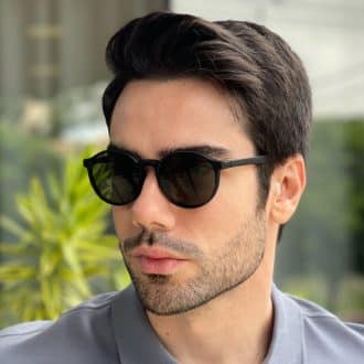 safine com br oculos 3 em 1 clip on masculino redondo preto lente verde ben 3