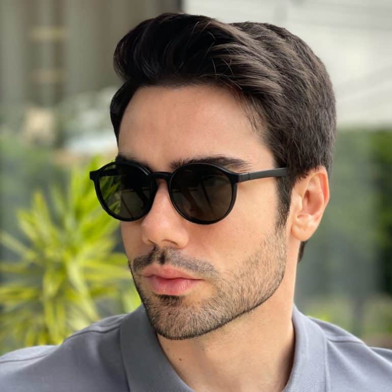 safine com br oculos 3 em 1 clip on masculino redondo preto lente verde ben 3