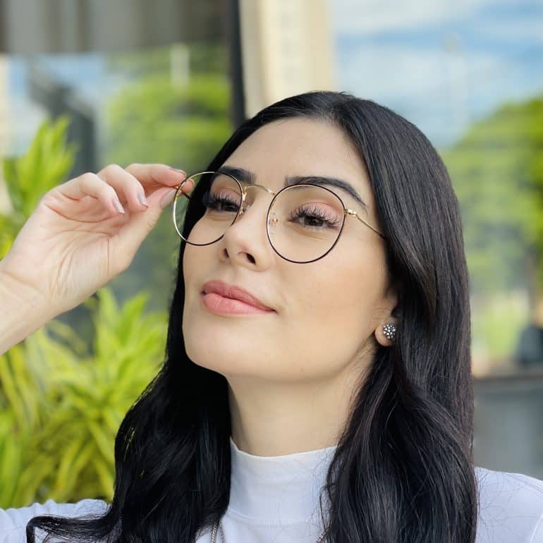 safine com br oculos de grau feminino redondo preto drica 4