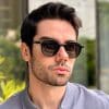 safine com br oculos de sol masculino redondo round preto 3