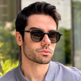 safine com br oculos de sol masculino redondo round preto 3