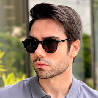 safine com br oculos de sol masculino redondo round preto