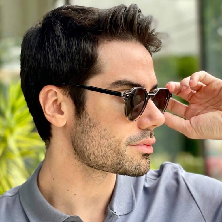 safine com br oculos de sol masculino redondo round preto e tartaruga 1