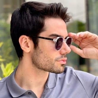 safine com br oculos de sol masculino redondo round transparente 2