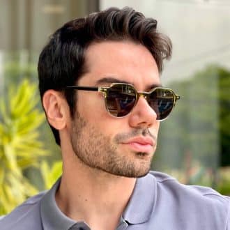 safine com br oculos de sol masculino redondo round verde 2
