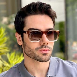 safine com br oculos de sol masculino retangular marrom kevin