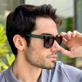 safine com br oculos de sol masculino retangular preto e verde kevin 2