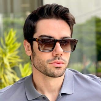 safine com br oculos de sol masculino retangular tartaruga kevin