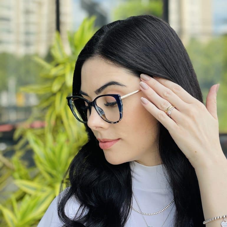 safine com br oculos feminino 2 em 1 clip on gatinho azul cecilia 2