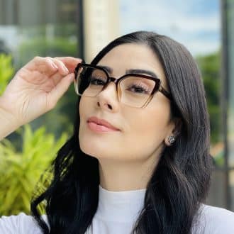 safine com br oculos feminino 2 em 1 clip on gatinho marrom luci 1