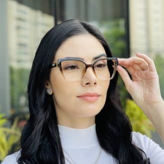 safine com br oculos feminino 2 em 1 clip on gatinho marrom luci 2