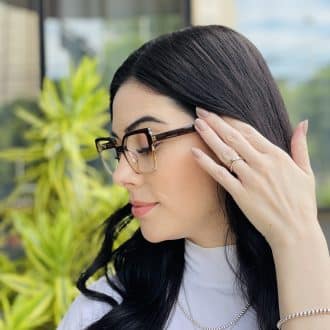 safine com br oculos feminino 2 em 1 clip on gatinho marrom luci 3