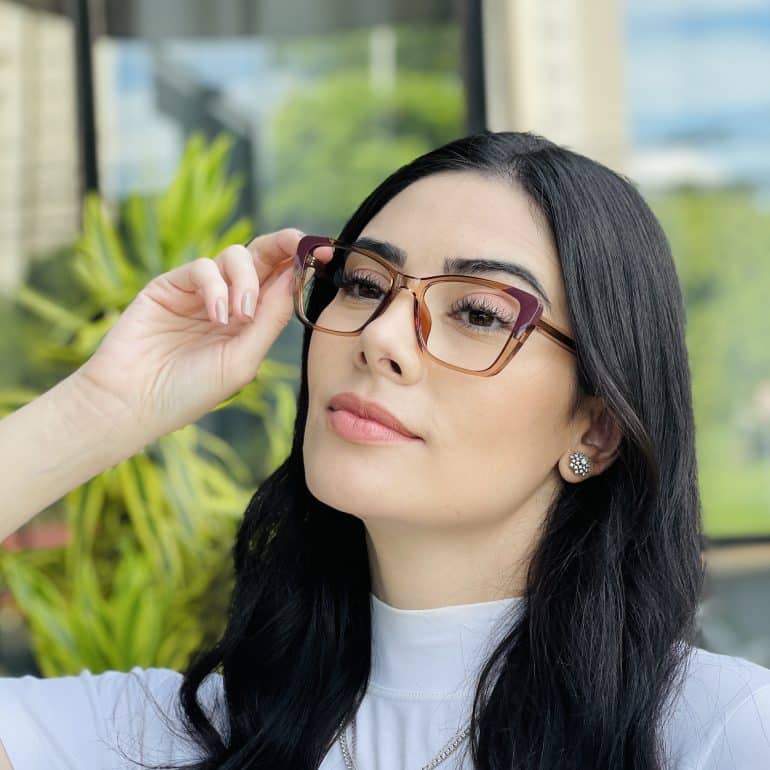 safine com br oculos feminino 2 em 1 clip on gatinho marrom maite 1