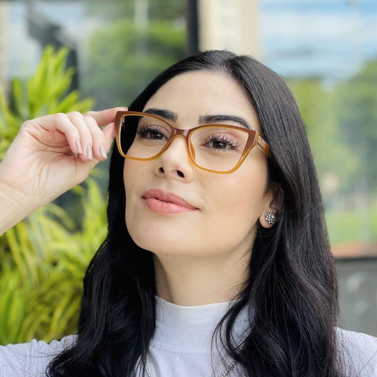 safine com br oculos feminino 2 em 1 clip on gatinho marrom nathi 1