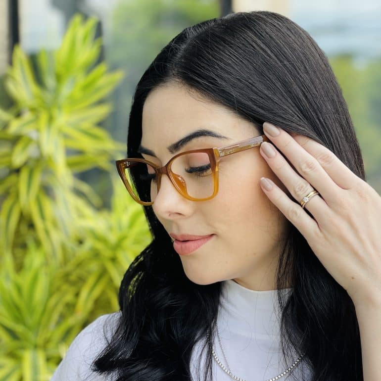 safine com br oculos feminino 2 em 1 clip on gatinho marrom nathi 3