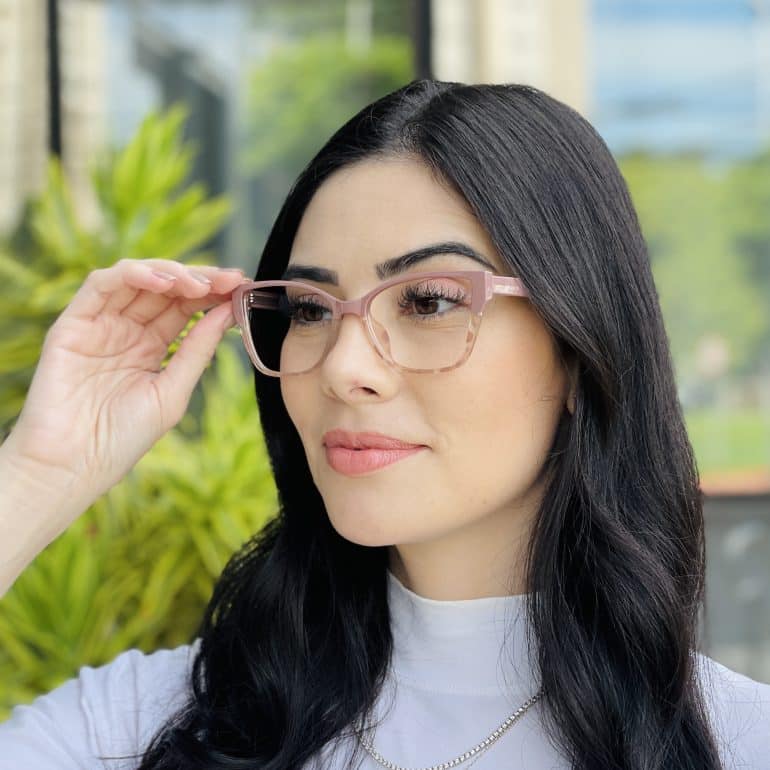 safine com br oculos feminino 2 em 1 clip on gatinho nude nathi 2