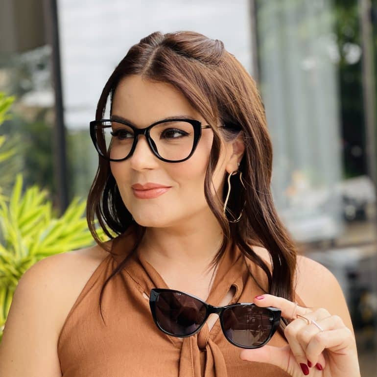 safine com br oculos feminino 2 em 1 clip on gatinho preto cecilia 1