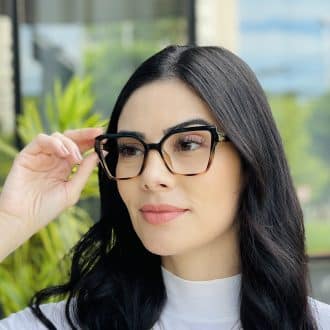 safine com br oculos feminino 2 em 1 clip on gatinho preto e rajado luci 1