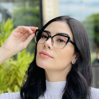 safine com br oculos feminino 2 em 1 clip on gatinho preto luci 1