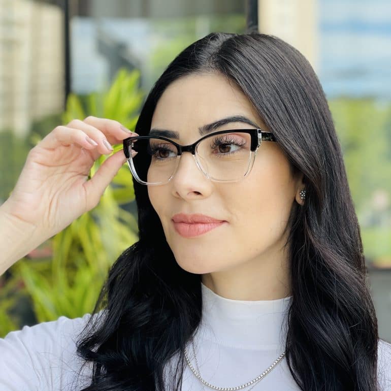 safine com br oculos feminino 2 em 1 clip on gatinho preto nathi 2