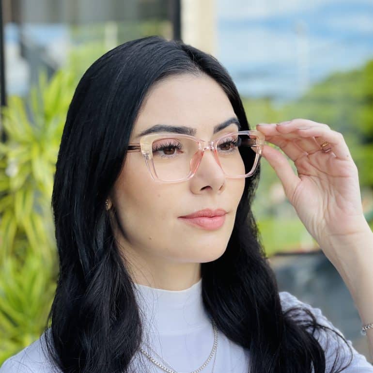 safine com br oculos feminino 2 em 1 clip on gatinho rosa maite 2