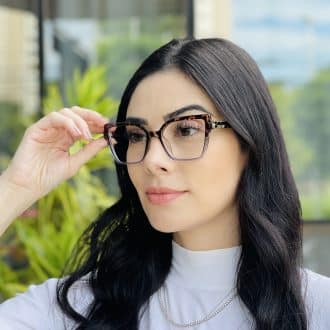 safine com br oculos feminino 2 em 1 clip on gatinho tartaruga e azul luci 1