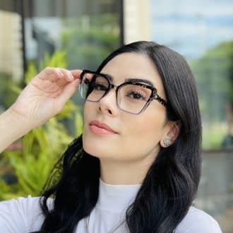 safine com br oculos feminino 2 em 1 clip on gatinho tartaruga e azul luci 3