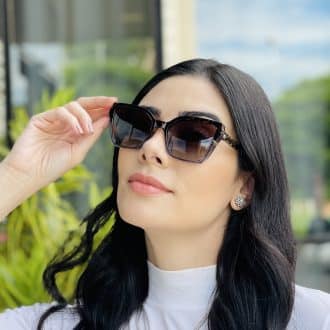 safine com br oculos feminino 2 em 1 clip on gatinho tartaruga e azul luci 4
