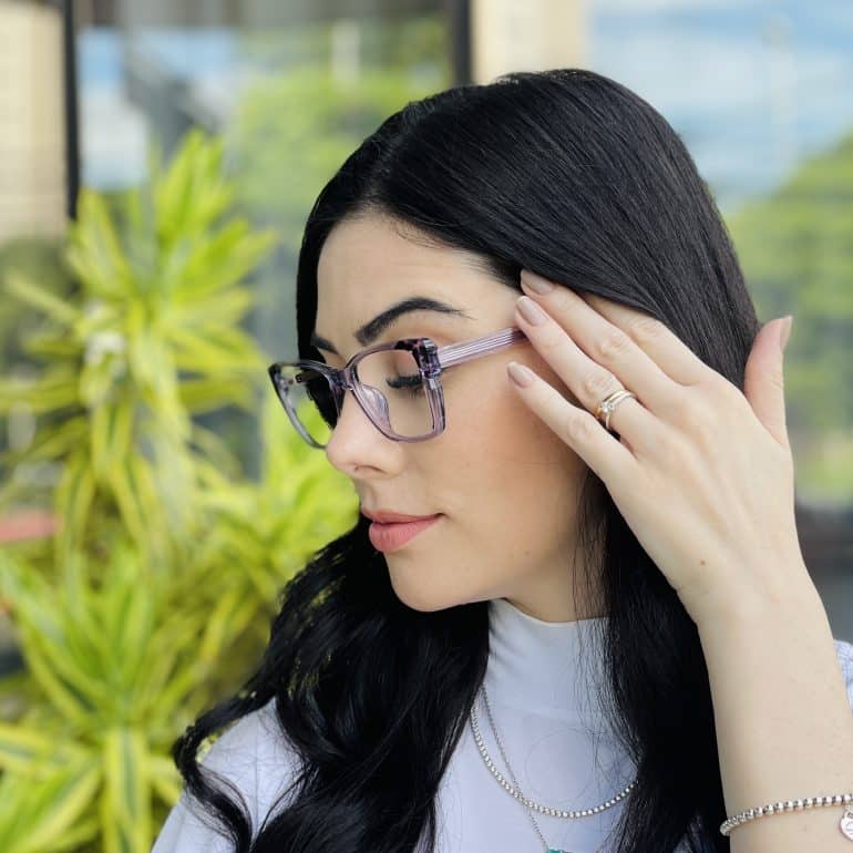 safine com br oculos feminino 2 em 1 clip on gatinho tartaruga roxo maite 2