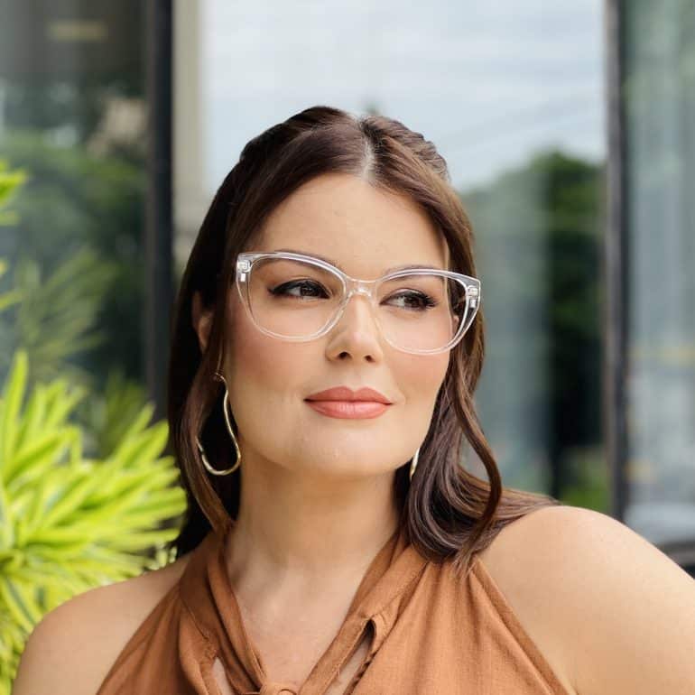 safine com br oculos feminino 2 em 1 clip on gatinho transparente cecilia 5