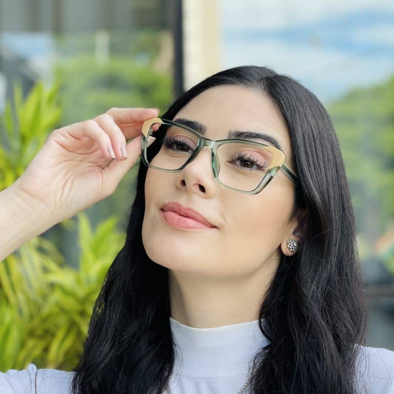 safine com br oculos feminino 2 em 1 clip on gatinho verde maite 1