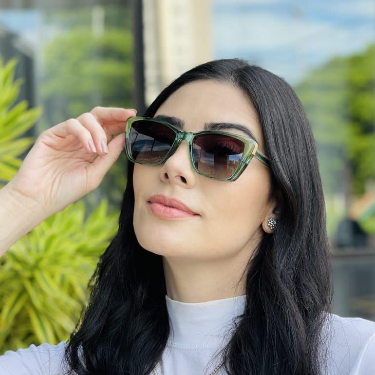 safine com br oculos feminino 2 em 1 clip on gatinho verde maite 3