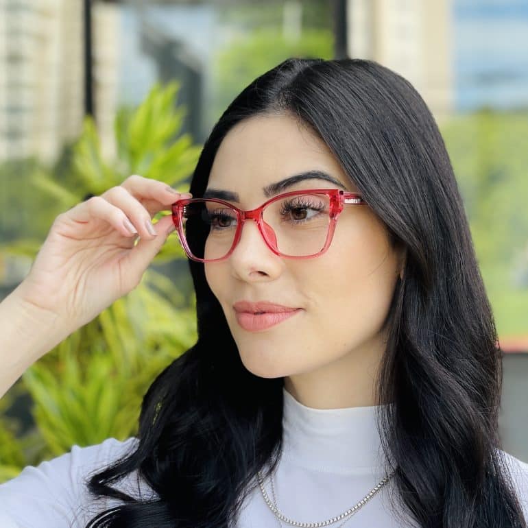 safine com br oculos feminino 2 em 1 clip on gatinho vermelho nathi 2