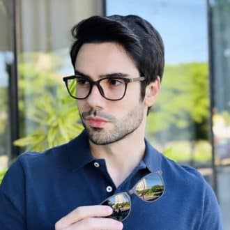 safine com br oculos 2 em 1 clip on masculino quadrado grafite caio 9