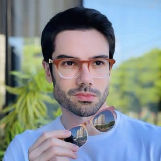 safine com br oculos 2 em 1 clip on masculino quadrado marrom degrade bruno 1