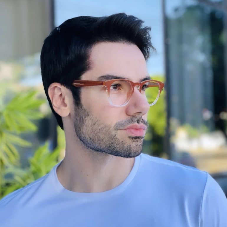 safine com br oculos 2 em 1 clip on masculino quadrado marrom degrade bruno 4