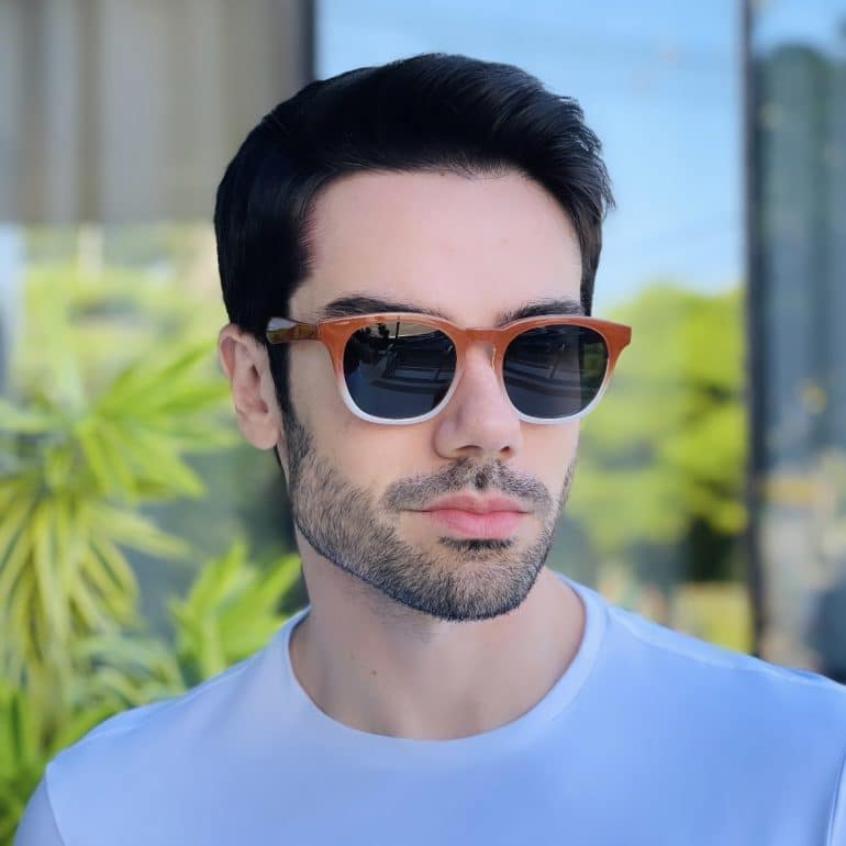 safine com br oculos 2 em 1 clip on masculino quadrado marrom degrade bruno 6