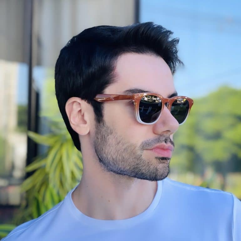safine com br oculos 2 em 1 clip on masculino quadrado marrom degrade bruno 7