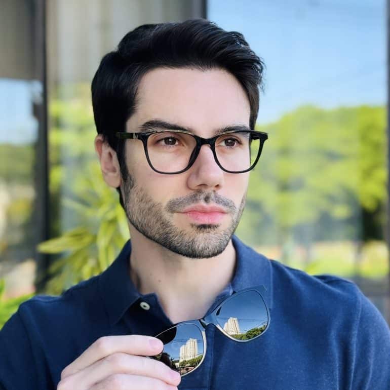 safine com br oculos 2 em 1 clip on masculino quadrado preto caio 1