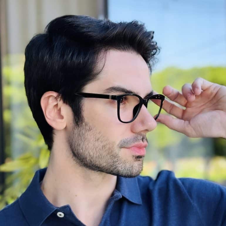 safine com br oculos 2 em 1 clip on masculino quadrado preto caio 4