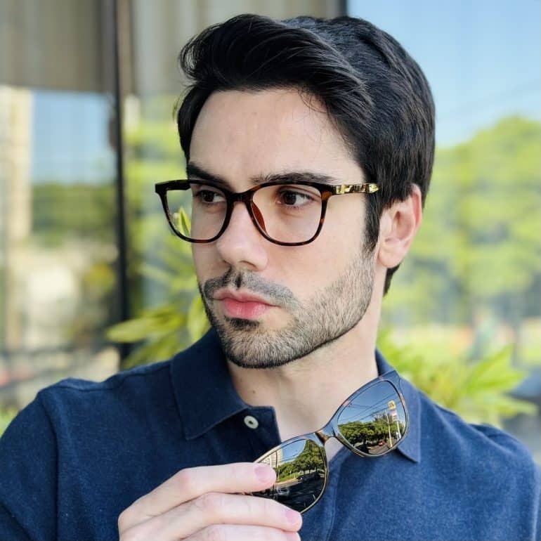 safine com br oculos 2 em 1 clip on masculino quadrado tartaruga caio 7