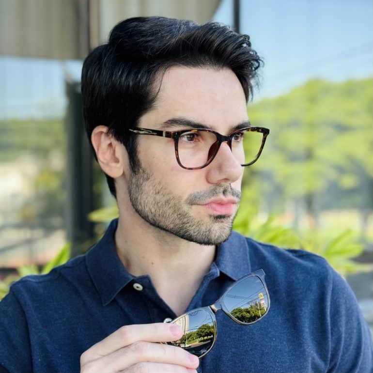 safine com br oculos 2 em 1 clip on masculino quadrado tartaruga caio 8