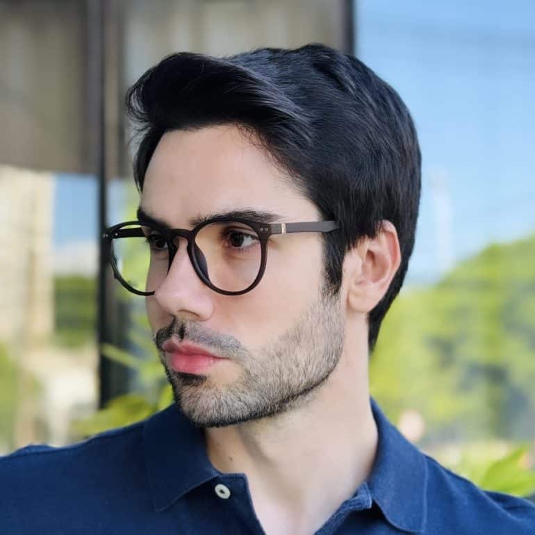 safine com br oculos 2 em 1 clip on masculino redondo grafite arthur 3