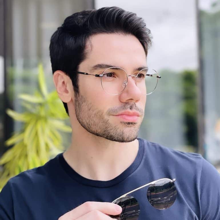 safine com br oculos 2 em 1 clip on masculino redondo prata eduardo 1