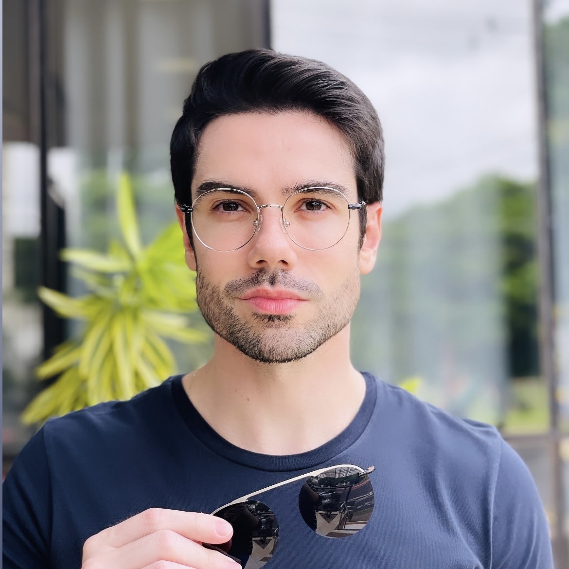safine com br oculos 2 em 1 clip on masculino redondo prata eduardo